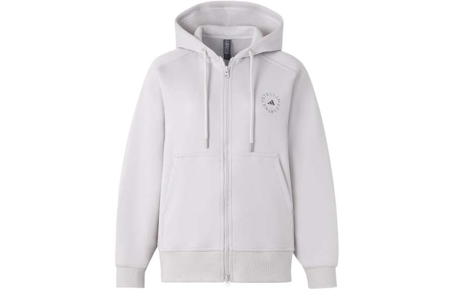 Adidas Adidas X Stella McCartney Collaboration Collection Full Zip Hoodie Jackets & Coats Women's Mica Powder