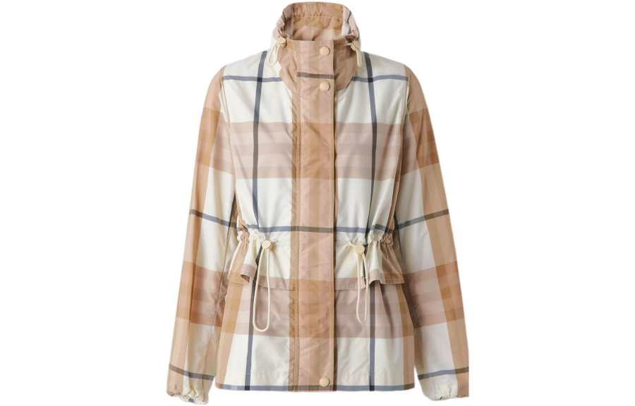 Burberry Burberry Checked Drawstring-Waist Jacket