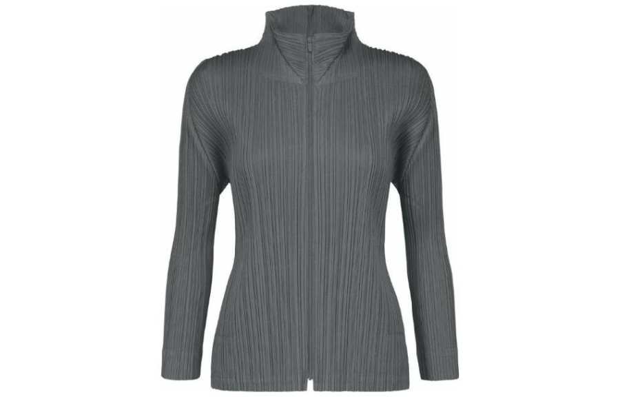 ISSEY MIYAKE Jackets & Coats Women's Light Gray