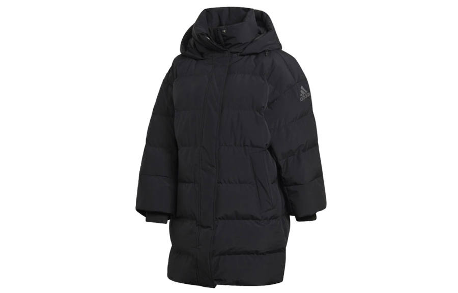 Adidas Adidas Down Jackets Women's Black Hooded Moderate