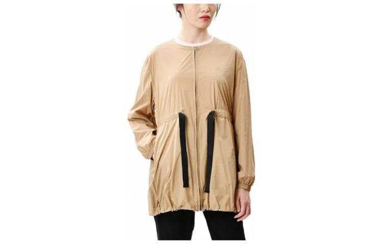 New Balance New Balance Jackets Women's Khaki Collarless Moderate Straight Fit