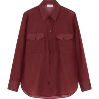 Marella Shirts Women's Burgundy Pointed Collar Moderate Other