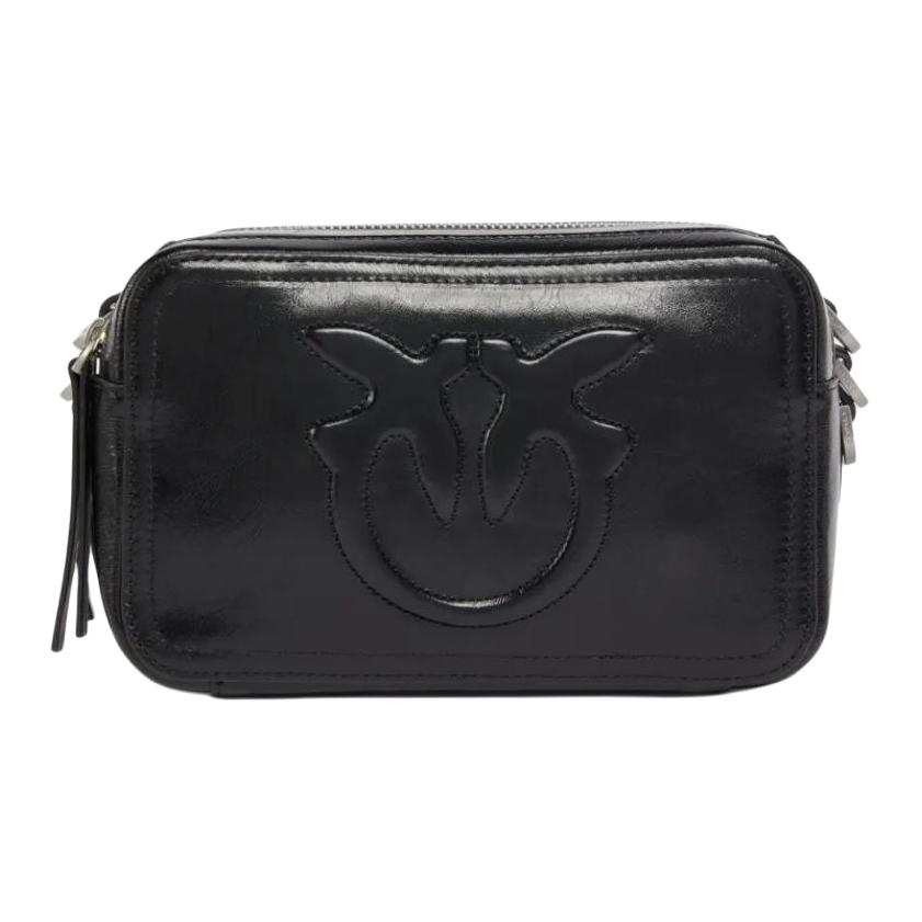 PINKO Calfskin Crossbody Bags Women's Black