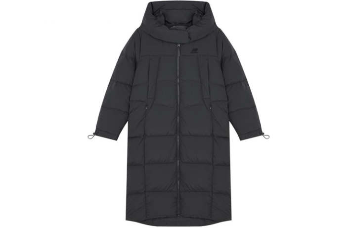 New Balance New Balance Down Jackets Women's Black Hooded Moderate Down Coat