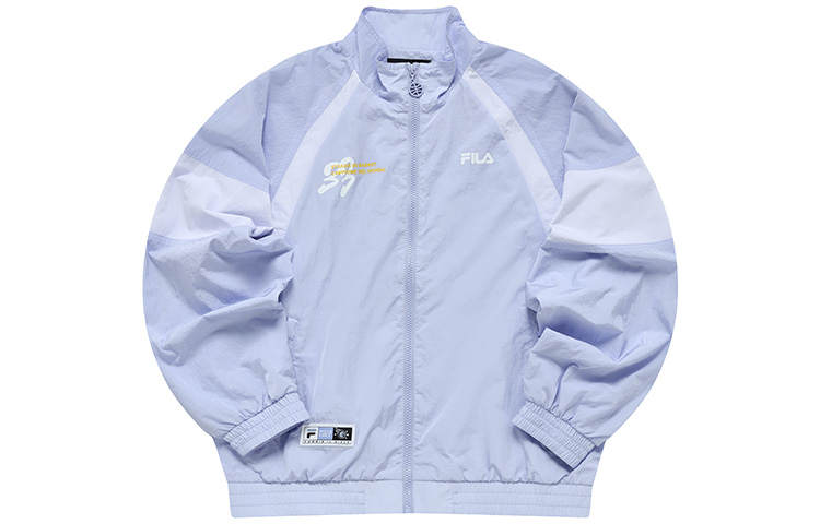 FILA FUSION Jackets Women's Light Cyan Lotus Stand Collar Moderate Other