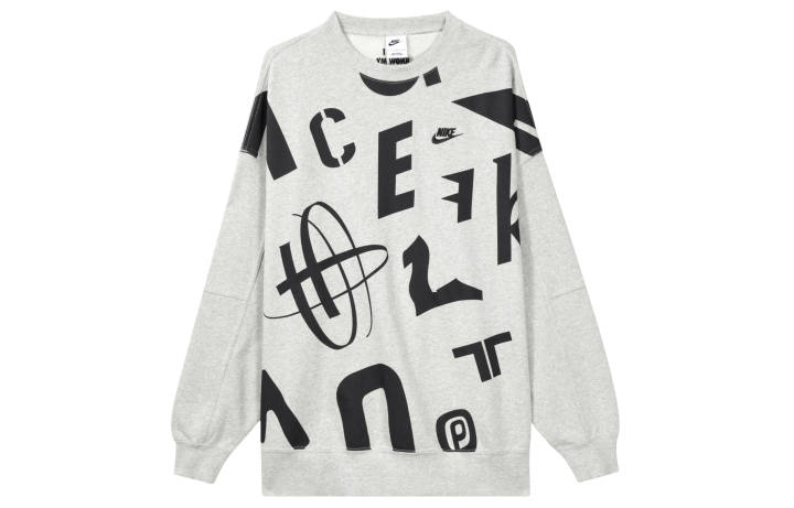 Nike Nike Sweatshirts Women's Gray Crew Neck Moderate Regular