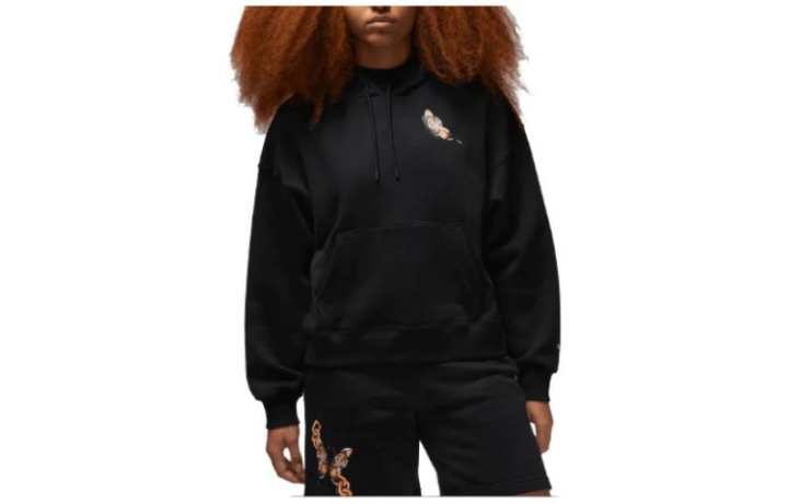 Jordan Jordan Sweatshirts Women's Black Hooded Moderate Regular