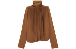 SAINT LAURENT FW23 Shirt Women's Brown