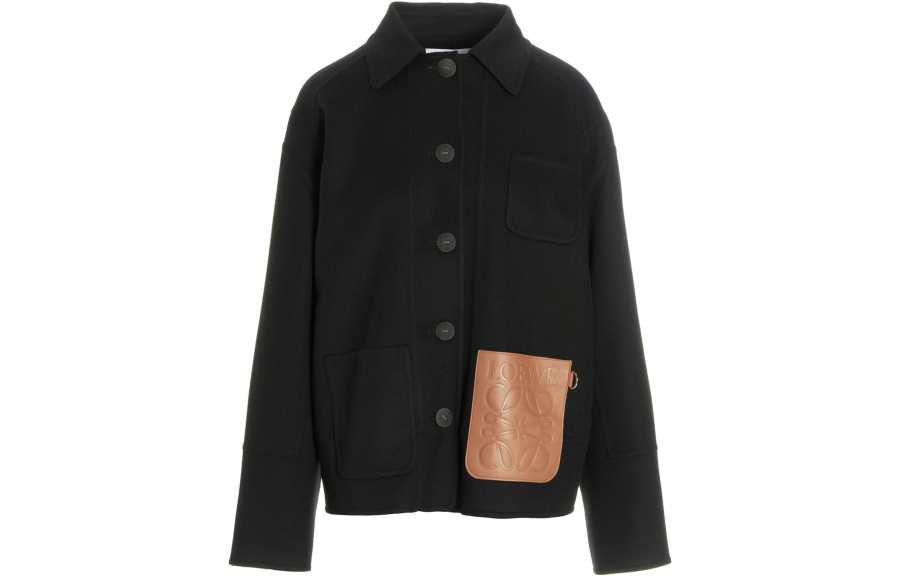 LOEWE LOEWE Jackets Women's Black Lapel Moderate Other