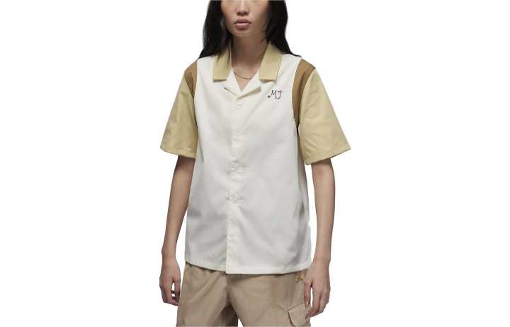 Jordan Jordan Shirts Women's Seaweed Brown Cuban Collar Moderate Other