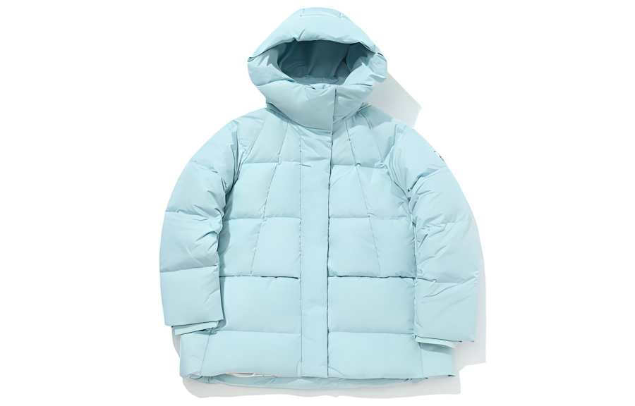 Li-Ning Li Ning Sports Fashion Collection Down Jackets Women's Condensed Sky Blue Hooded Moderate Other