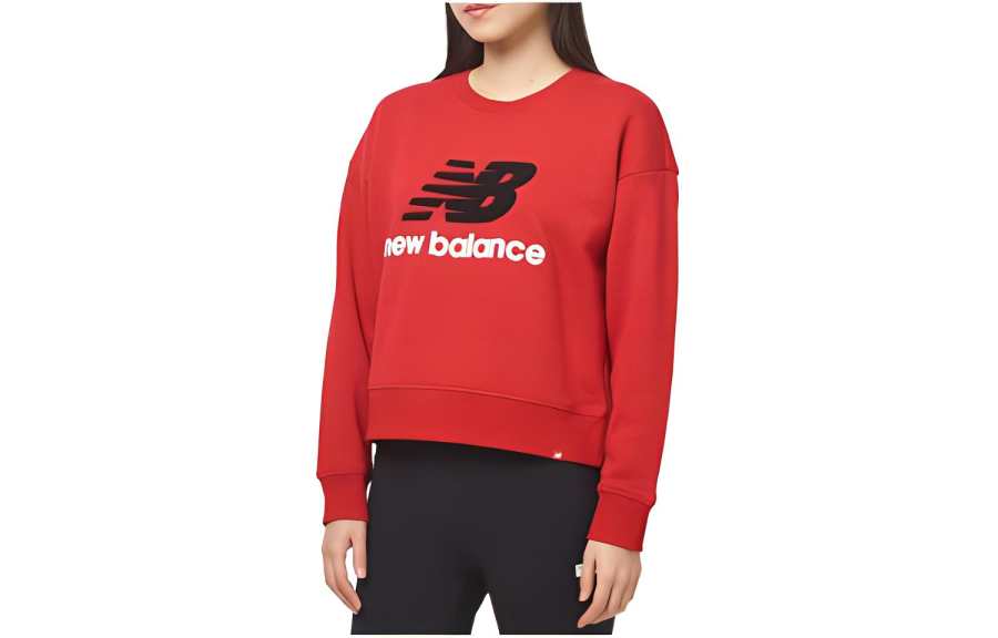New Balance New Balance Stadium Crew Sweatshirts Women's Red Crew Neck Moderate Other