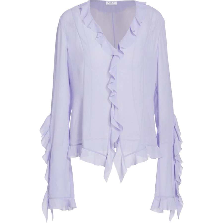 Acne Studios Acne Studios FW24 Chiffon Shirt Women's Light Purple