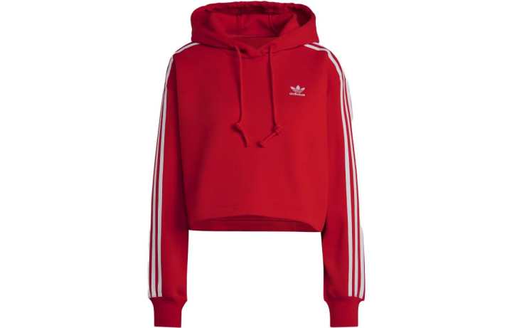 Adidas Adidas Sweatshirts Women's Red Hooded Moderate Other