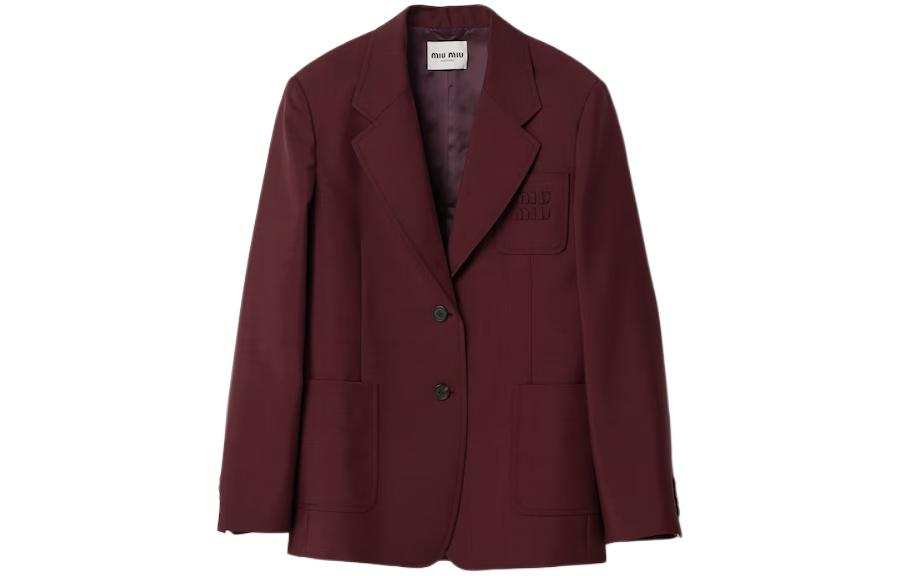 MIU MIU MIU MIU Jackets & Coats Unisex Dark Red