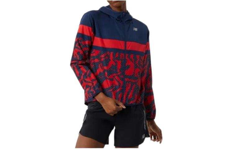 New Balance New Balance Jackets Women's Red Hooded Moderate Straight Fit