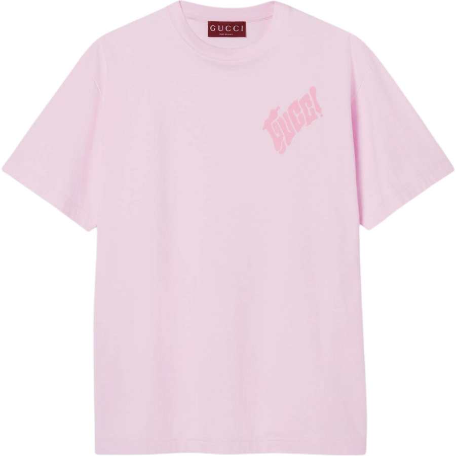 GUCCI Cotton Jersey T shirt With GUCCI Logo