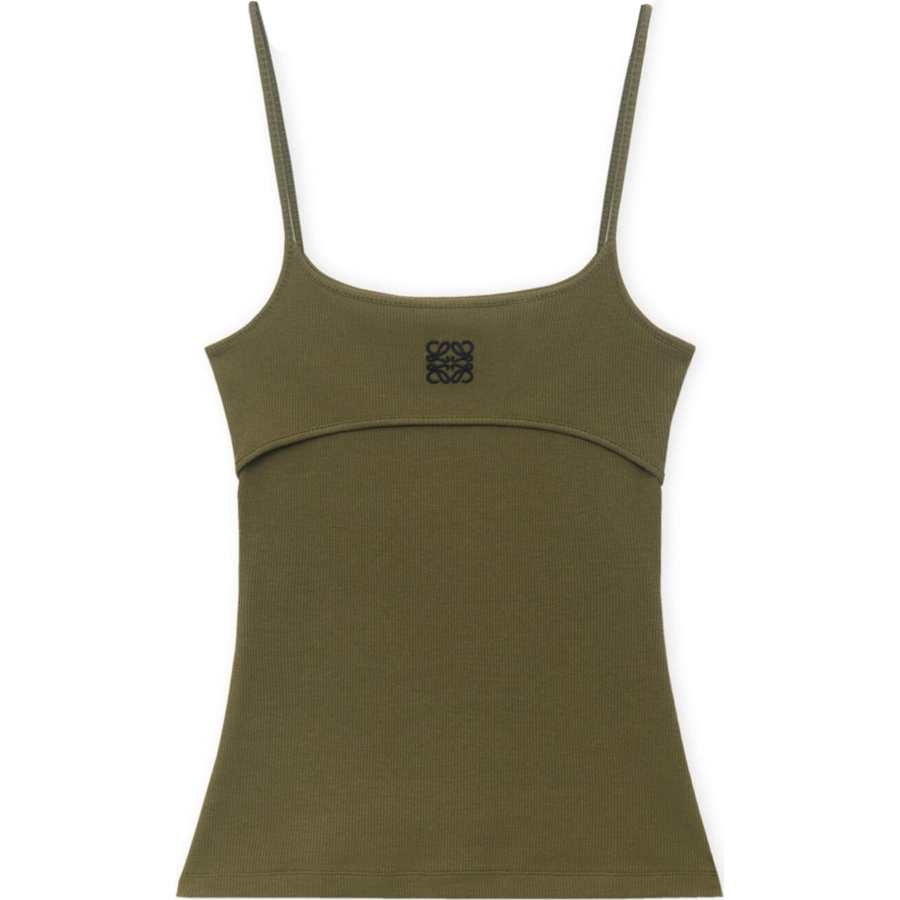 LOEWE LOEWE Anagram Strappy Top 'Khaki Green'