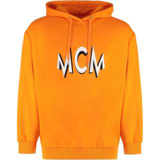 Mcm Logo Printed Drawstring Hoodie