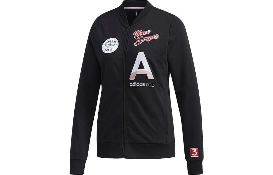 Adidas Neo Jackets Women's Black Stand Collar Moderate Other
