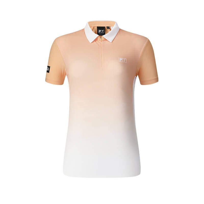 FILA Polo Shirts Women's Dark Star Yellow Polo Collar Moderate Straight Fit