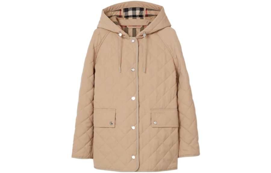 Burberry Jackets Women's Tawny Hooded Moderate Other