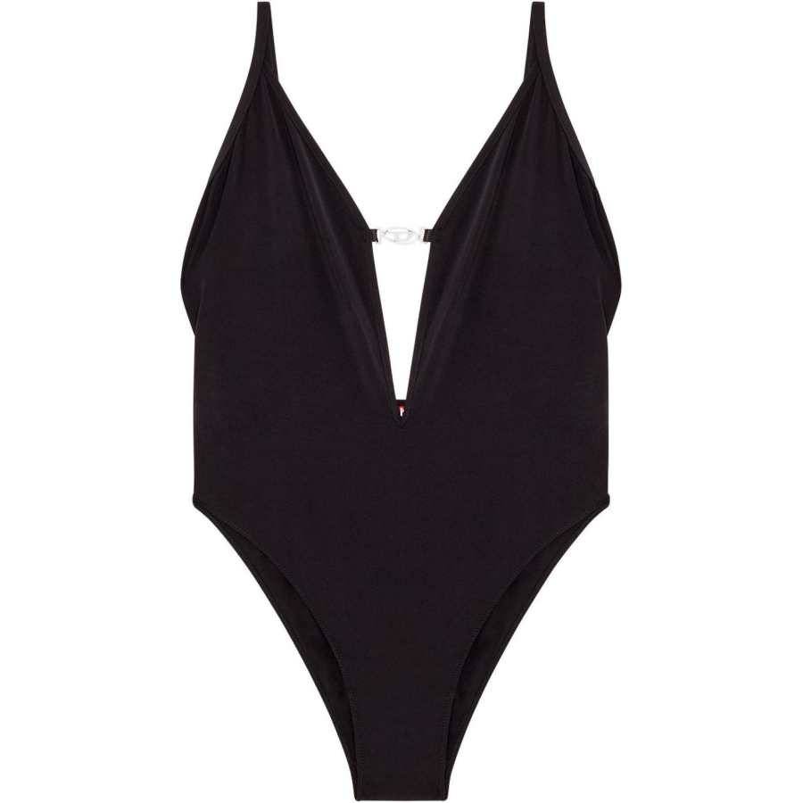 DIESEL Ufby Oval D Plaque Cut Out Detailed Bodysuit