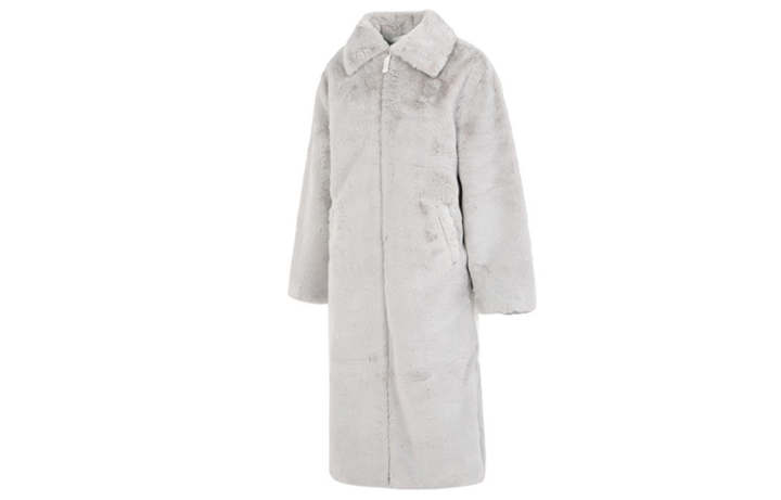 Nike Nike Women's Faux Fur Long Jacket Asia Sizing Light Bone
