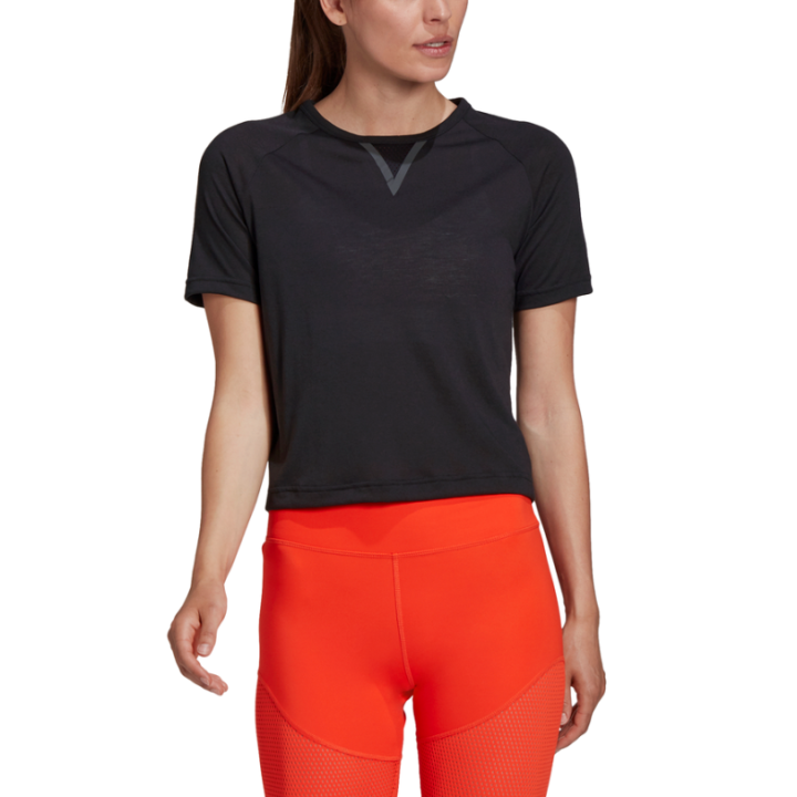 Adidas Adidas T Shirts Women's Black Crew Neck Moderate