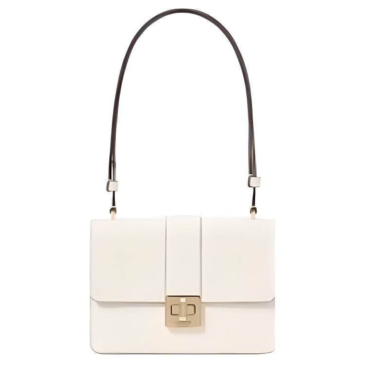 Kate Spade Cow Leather Shoulder Bag Small Women's White