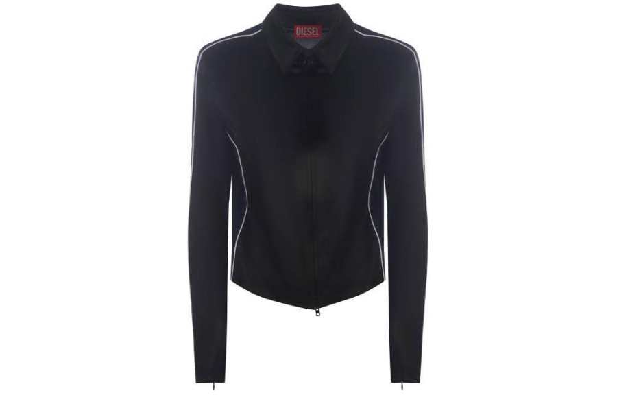 DIESEL DIESEL C Lory Double Knit Satin Jacket 'Black'