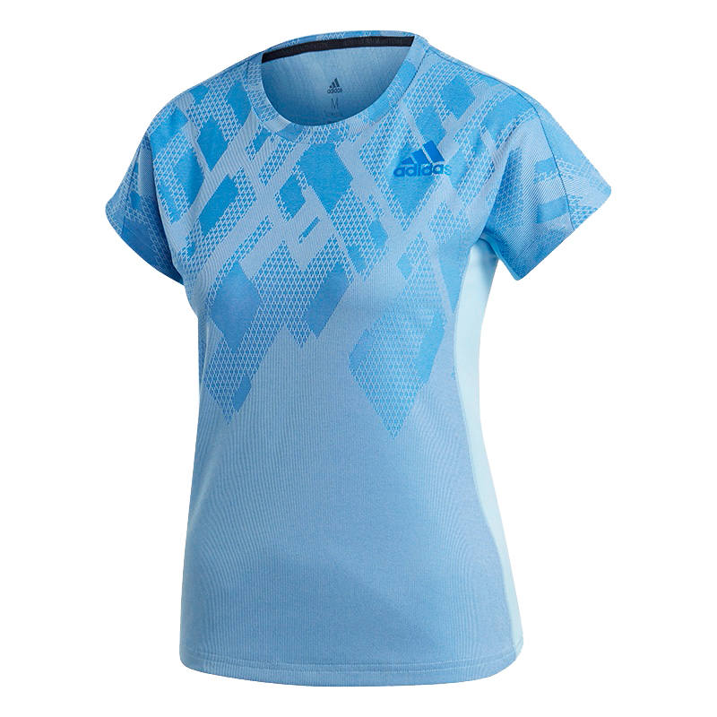 Adidas Adidas T Shirts Women's Blue Crew Neck Moderate