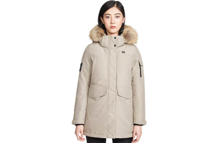 KOLON SPORT Solid Color Hooded Down Jacket Women's