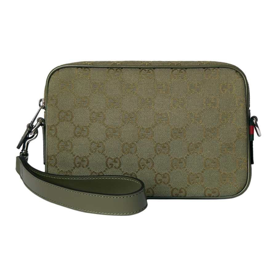 GUCCI Canvas Crossbody Handbag Small Men's Forest Green
