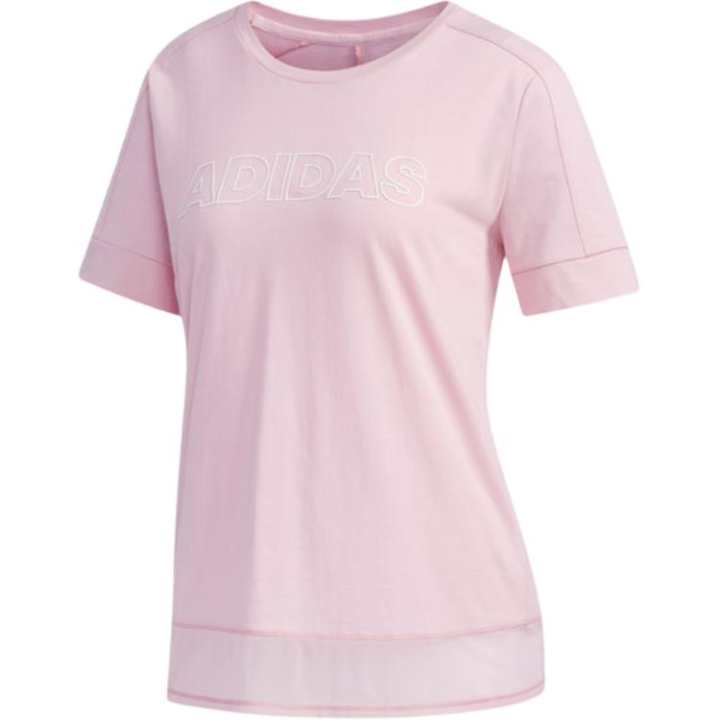 Adidas Adidas T Shirts Women's Pink Crew Neck Moderate
