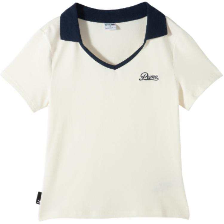 PUMA Polo Shirts Women's White Polo Collar Moderate Other