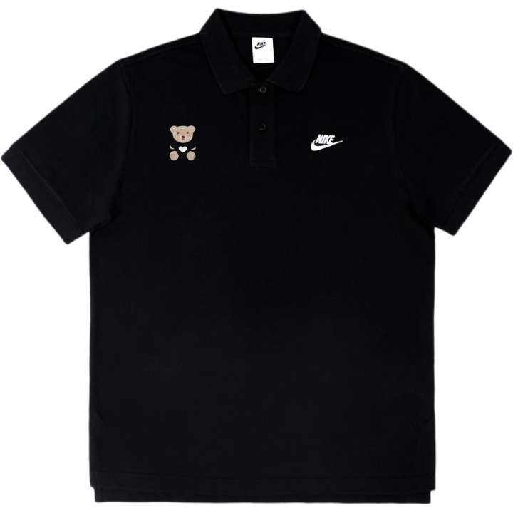 Nike Nike Polo Shirts Men's Black Polo Collar Moderate Straight Fit