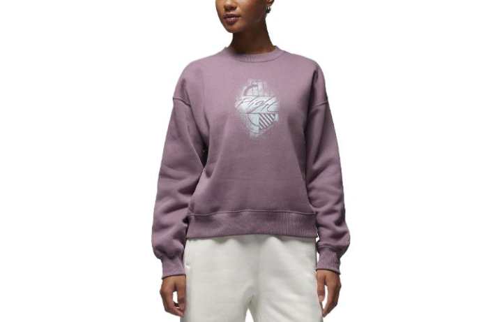 Jordan Jordan Brooklyn Sweatshirts Women's Pink Crew Neck Moderate Regular