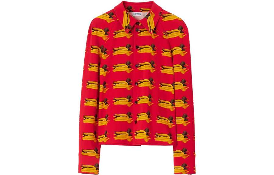 Burberry Burberry Monogram-Pattern Long Sleeved Shirt