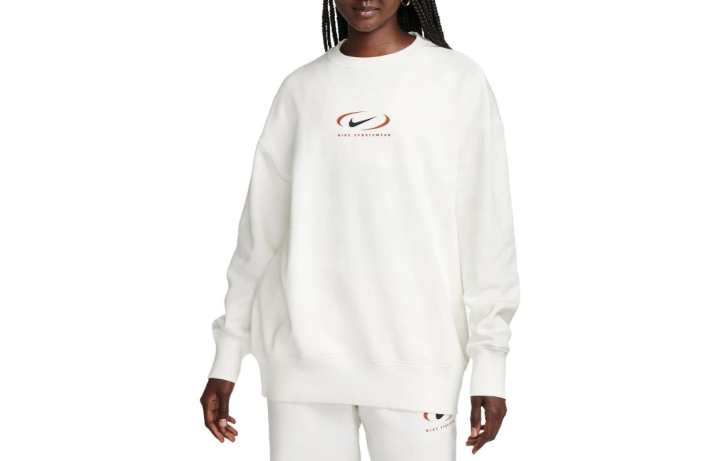 Nike Nike Sweatshirts Women's White Crew Neck Moderate Regular
