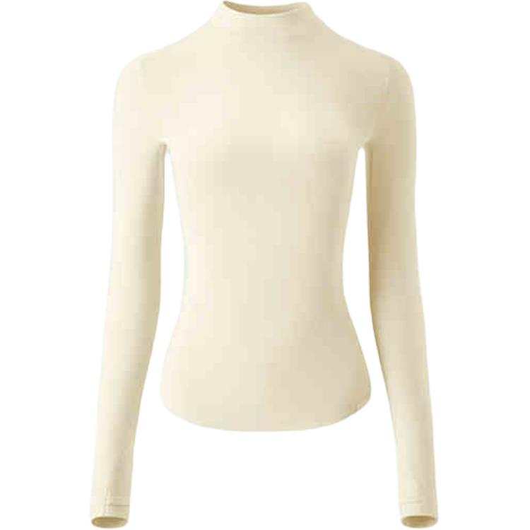 BENEUNDER Solid Color Half Turtleneck Thermal Slim Fit Fleece Lined Long Sleeved Regular T Shirt Women's