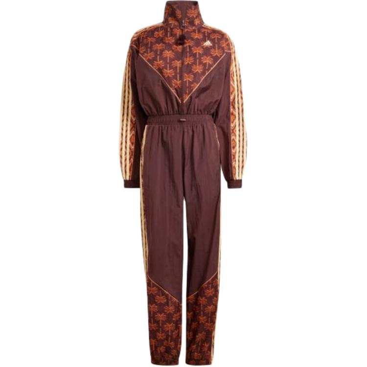 Adidas Adidas x FARM RIO Jumpsuit Women's Mysterious Brown/Easy Yellow/Orange