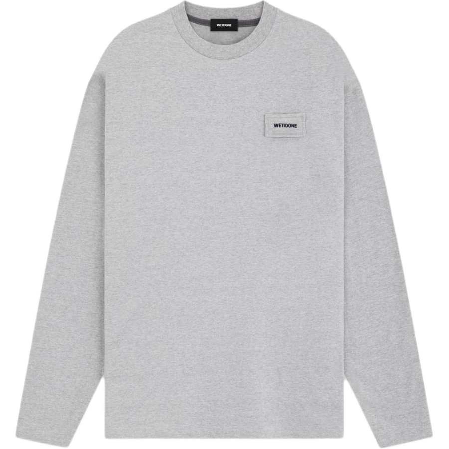 WE11DONE Drop Shoulder Sleeve T Shirt Women's Gray