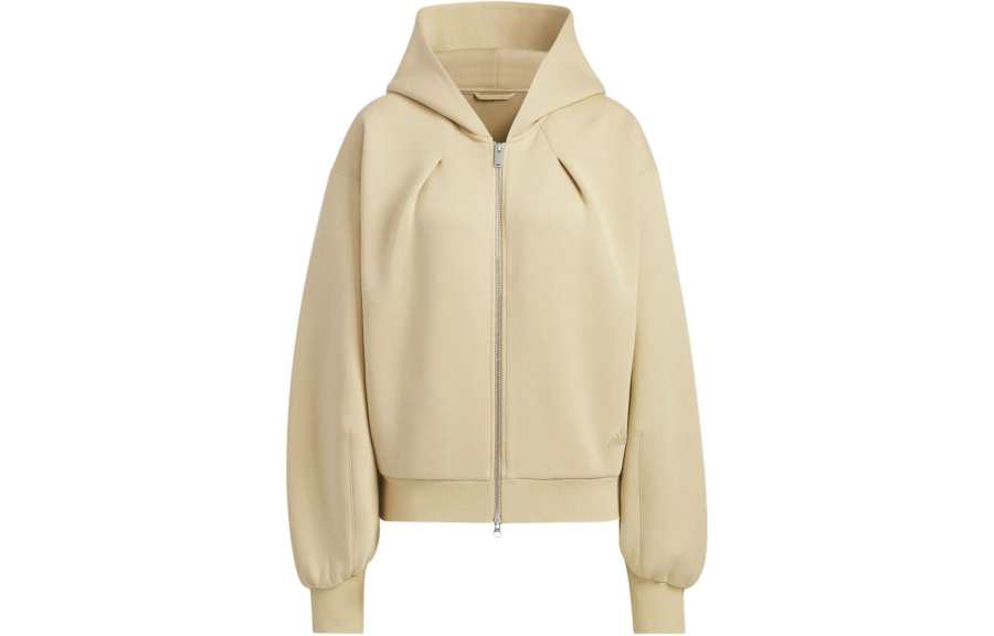 Adidas Adidas Spacer Full Zip Hoodie Jackets & Coats Women's Light Khaki