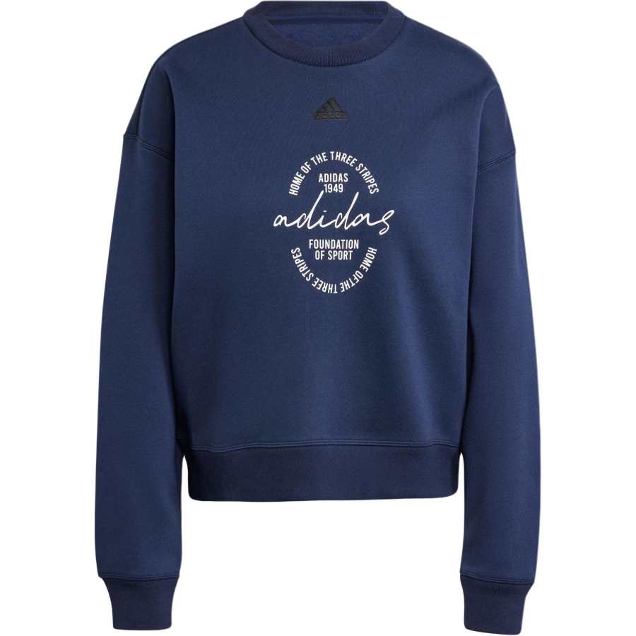 Adidas Adidas SIGNATURE PRINT FLEECE LOOSE Sweatshirt Women's Legend Ink
