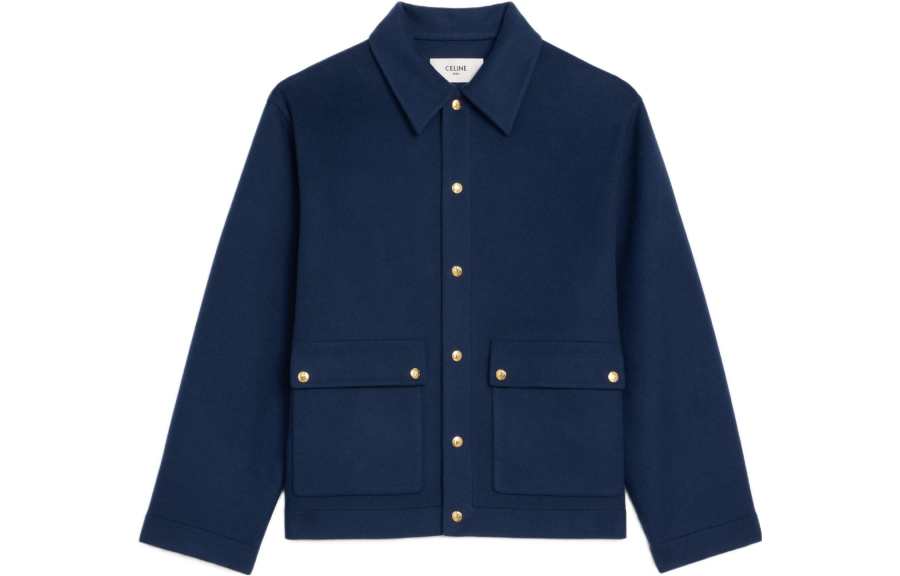 CELINE CELINE Jackets Women's Ink Blue Lapel Moderate Other
