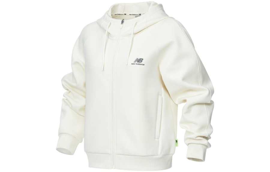 New Balance New Balance Jackets Women's Ivory White Hooded Moderate Other