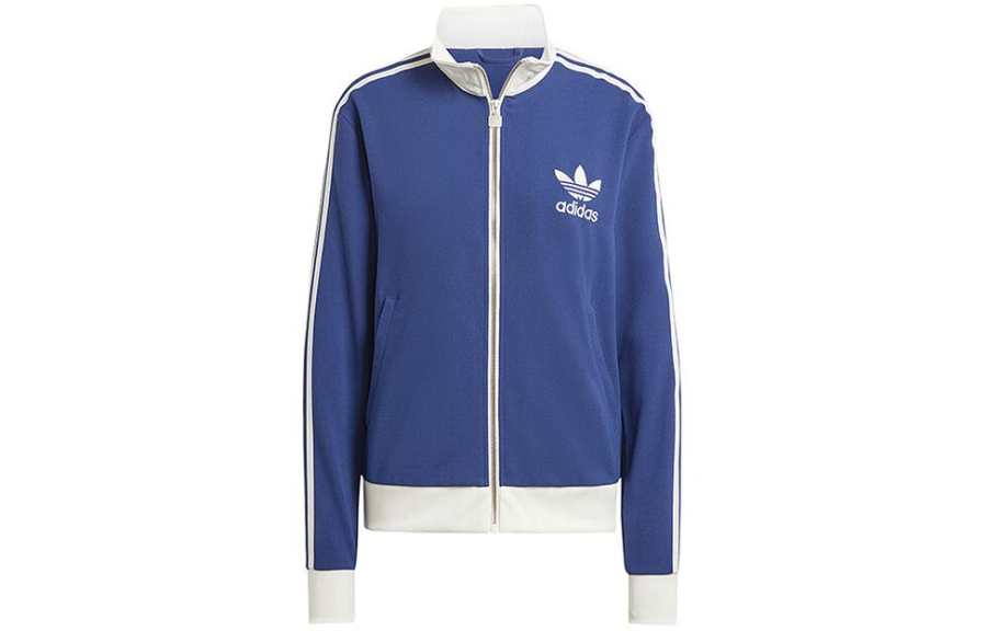 adidas originals Premium Crepe Track Top Dark Blue