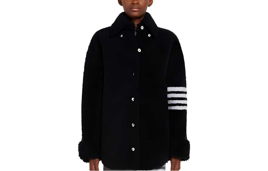 THOM BROWNE Jackets Women's Marine Blue Lapel Moderate Other