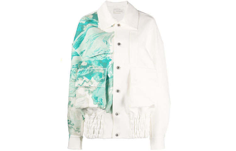 Feng Chen Wang Feng Chen Wang Printed Denim Jacket